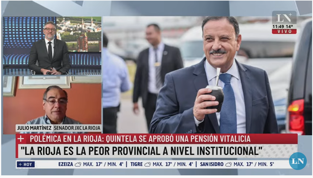 Pol Mica En La Rioja El Gobernador Quintela Se Aprob Una Pensi N